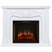 Электрокамин Victoria с очагом от RealFlame Epsilon 26 S IR, белый матовый
