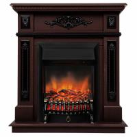 Электрокамин Lilian DN с очагом от RealFlame Fobos Lux Black RC, орех