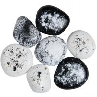 Камни черно-бело-серые - 7 шт