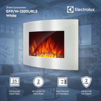 Электрический очаг EFP/W-1200URLS белый Electrolux  