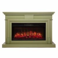 Электрокамин MARCO 36 GN-P014 с очагом от RealFlame JOKER-SF 36, шалфей