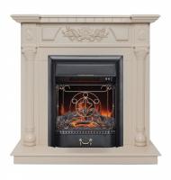 Электрокамин Dacota WT с очагом от RealFlame Majestic Lux Bl, беленый дуб 
