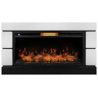 Электрокамин Moderno 40 с очагом Royal Thermo RTFP/P-Aurora 40LS, белый