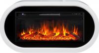 Электрокамин Ellips с очагом Vision 42 LOG LED Royal Flame, белый с черным