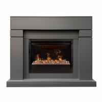 Электрокамин Lindelse 26 GR с очагом от RealFlame Helios 26 3D, серый