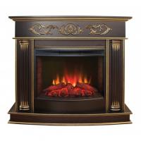 Электрокамин Milano 25,5 DN с очагом от RealFlame Evrika 25,5, темный орех с патиной