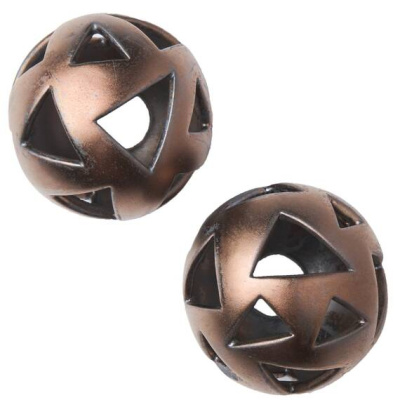 ШАРЫ МЕДНЫЕ С ТРЕУГОЛЬНЫМИ ОТВЕРСТИЯМИ - 2 ШТ.