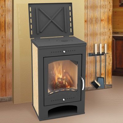 Камин-печь Варта Аква С плитой