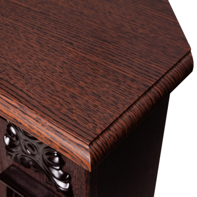 Электрокамин Dominica Corner DN с очагом от RealFlame Fobos S Lux /Majestic S Lux, темный орех