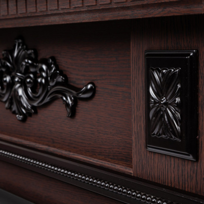 Электрокамин Lilian DN с очагом от RealFlame Fobos Lux Black RC, орех