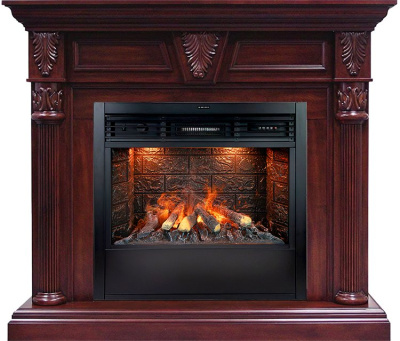 Каминокомплект Sheffield с очаг Design B800RF 3D Royal Flame, темная вишня