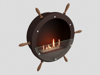 Настенный биокамин Капитан 500 коричневый Lux Fire