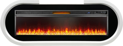 Электрокамин Soho с очагом Vision 60 LED Royal Flame, белый с черным