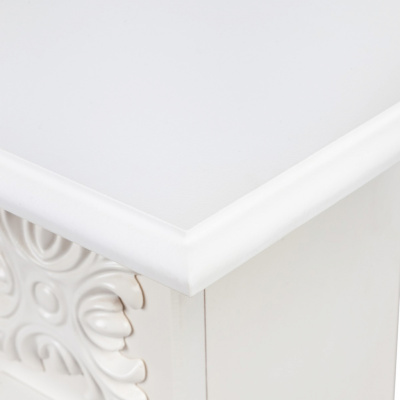 Электрокамин Dominica WT с очагом от RealFlame Eugene, белый матовый