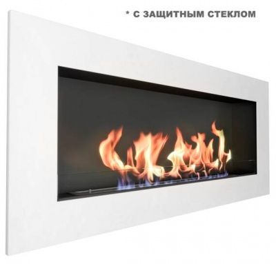 Биокамин настенный Elliot 1500 белый с защитным стеклом ZeFire