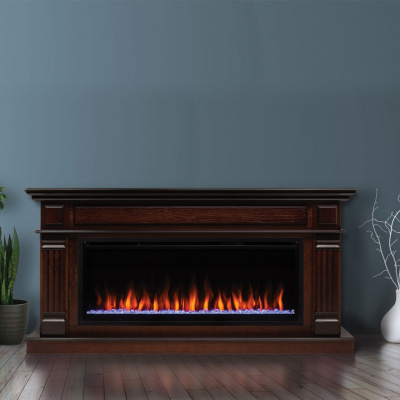 Электрокамин Islandia 42 с очагом RealFlame Saphir 42, тёмный дуб