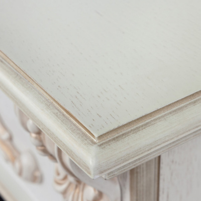 Электрокамин Anita WT с очагом от RealFlame Majestic Lux Black, белый дуб с патиной