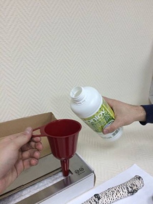 Применение воронки дозаправки