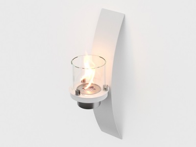 Настенный биокамин Олимпус D, белый Lux Fire