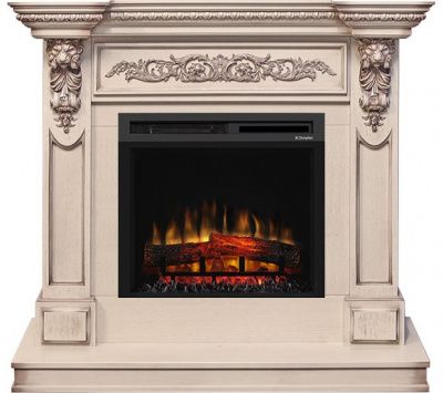 Электрокамин Lancaster с очагом XHD 23 L- INT Dimplex, слоновая кость