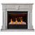 Электрокамин Kellie 26 WT с очагом от RealFlame 3D Helios 26 SBG, белый камень