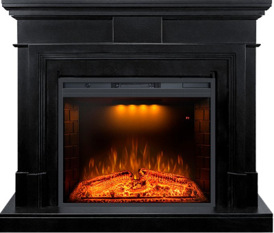 Электрокамин Coventry с очагом Emerald 28 Royal Flame, черный