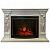 Электрокамин Diva 33 WT(g) с очагом от RealFlame FireSpace 33, белый дуб