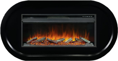 Электрокамин Ellips с очагом Vision 42 LOG LED Royal Flame, черный