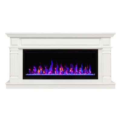 Электрокамин Islandia 42 с очагом RealFlame Saphir 42, белый