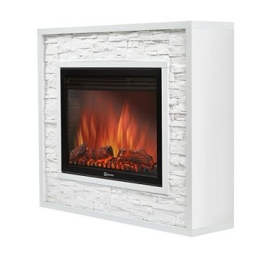 Электрокамин Loft с очагом Electrolux EFP/P - 3020LS, сланей белый и белая эмаль