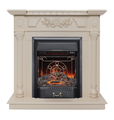 Электрокамин Dacota WT с очагом от RealFlame Majestic Lux Bl, беленый дуб 