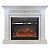 Электрокамин Leticia с очагом от RealFlame Moonblaze Lux Bl/Br, белый