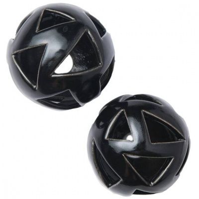 ШАРЫ ЧЕРНЫЕ С ТРЕУГОЛЬНЫМИ ОТВЕРСТИЯМИ - 2 ШТ.