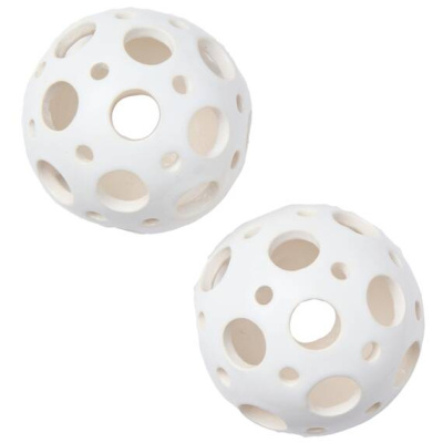 ШАРЫ БЕЛЫЕ С ОТВЕРСТИЯМИ ДВУХ РАЗМЕРОВ - 2 ШТ.