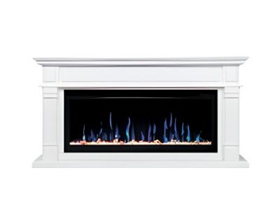 Электрокамин Islandia с очагом от RealFlame Saphir 50, белый дуб