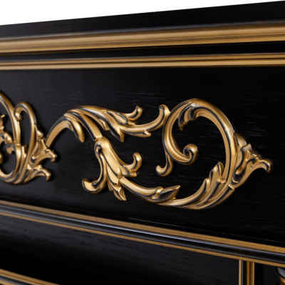 Электрокамин Milano 25 DN с очагом от RealFlame FireField 25 SIR, темный орех с золотой патиной