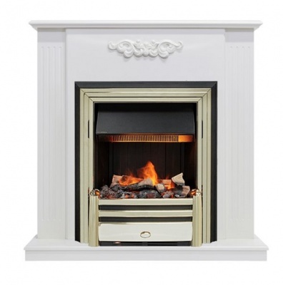 Электрокамин Lumsden с очагом Cavendish, белый дуб Dimplex