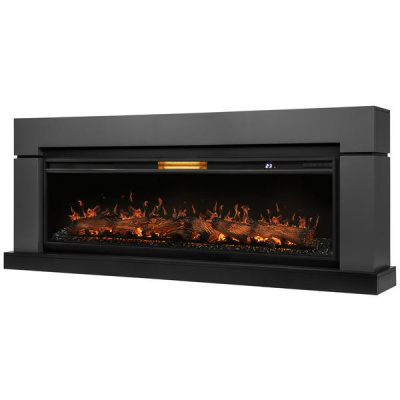 Электрокамин Lindos с очагом Royal Thermo RTFP/P-Aurora 40LS, графит