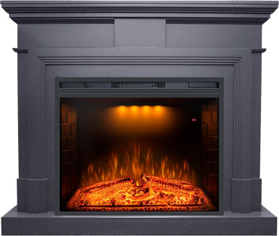 Электрокамин Coventry с очагом Emerald 28 Royal Flame, серый графит