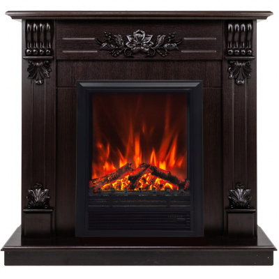 Электрокамин Ottawa с очагом от RealFlame Eugene, венге