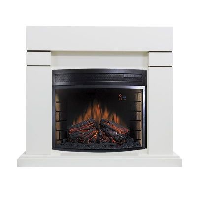 Электрокамин Lindos с очагом Dioramic 28 LED FX от Royal Flame, белый