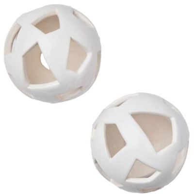 ШАРЫ БЕЛЫЕ С ТРАПЕЦЕВИДНЫМИ ОТВЕРСТИЯМИ - 2 ШТ.