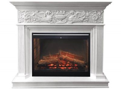 Электрокамин Palace с очагом Symphony DF3020-EU/INT Dimplex, белый с серебром