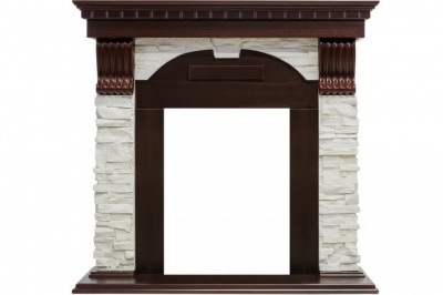 Портал Dublin под классические очаги Dimplex , темный дуб и сланец белый