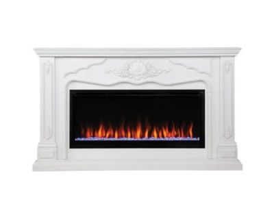 Электрокамин Victoria с очагом от RealFlame Saphir 42, белый 