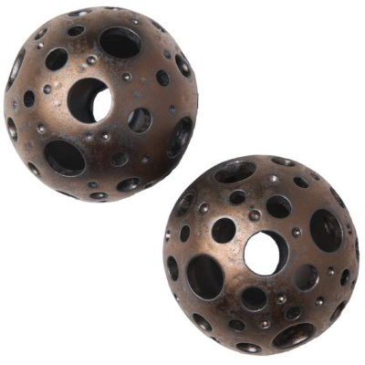 ШАРЫ МЕДНЫЕ С ОТВЕРСТИЯМИ ТРЕХ РАЗМЕРОВ - 2 ШТ.