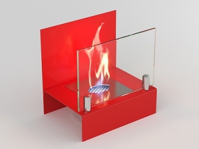 Биокамин Афиша красный Lux Fire