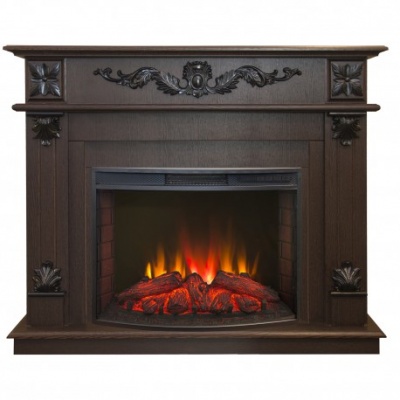 Электрокамин Philadelphia 25,5 DN с очагом от RealFlame Evrika 25,5, орех