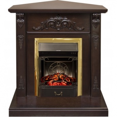 Электрокамин угловой Anita Corner AO с очагом от RealFlame Majestic Lux BR, дуб антик 