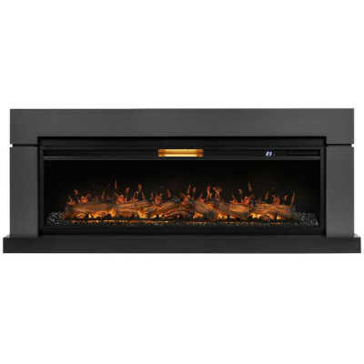 Электрокамин Lindos с очагом Royal Thermo RTFP/P-Aurora 40LS, графит